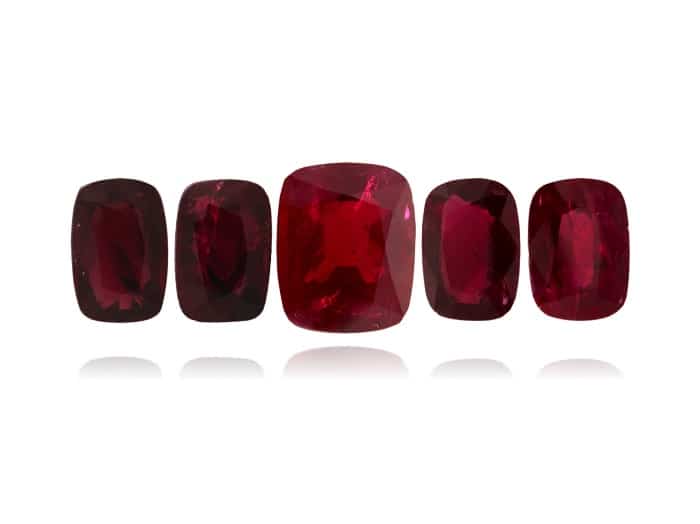 3.12ct Gem Quality Burma Ruby with two side pairs