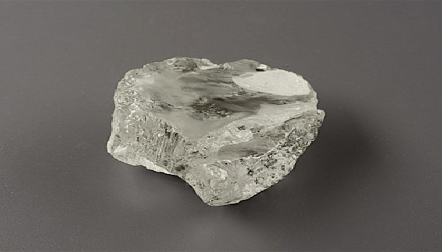 A 214.65-carat rough diamond