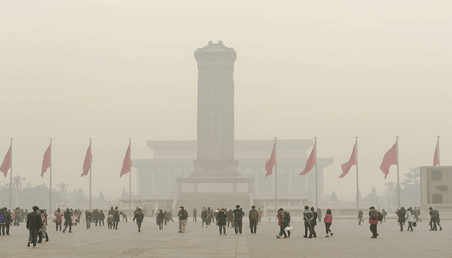 Beijing, filled with smog