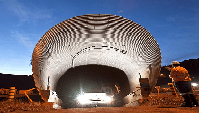 Portal to the Argyle Diamonds Underground Mine. The underground mine will extend the life of the mine until at least 2020