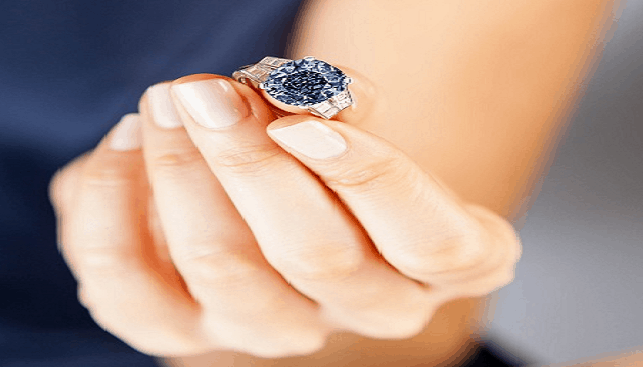 Blue Diamond - diamond ring