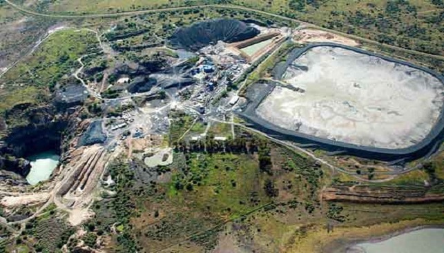 The view of the Lace Diamond Mine (LDM) located in Kroonstad in South Africa