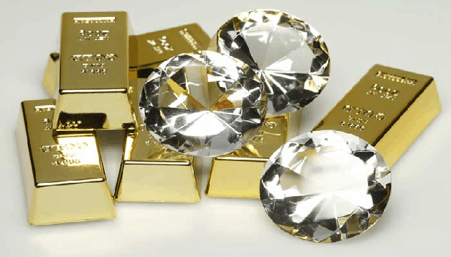 gold and diamonds