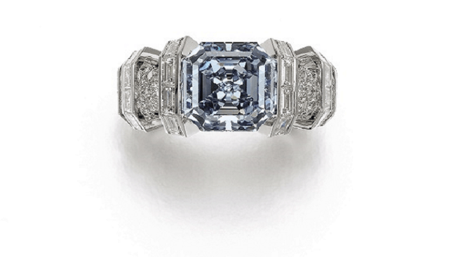 Fancy Vivid Blue diamond ring by Cartier