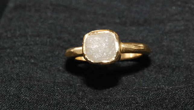 Rough diamond ring