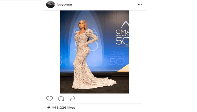 Beyonce in her crystal-studded gown