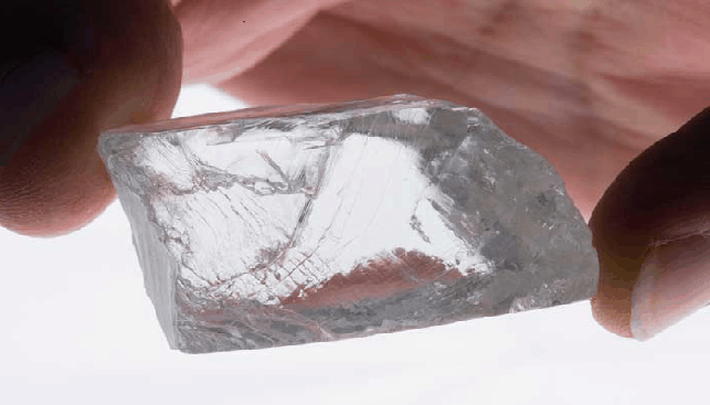 white uncut diamond 232ct