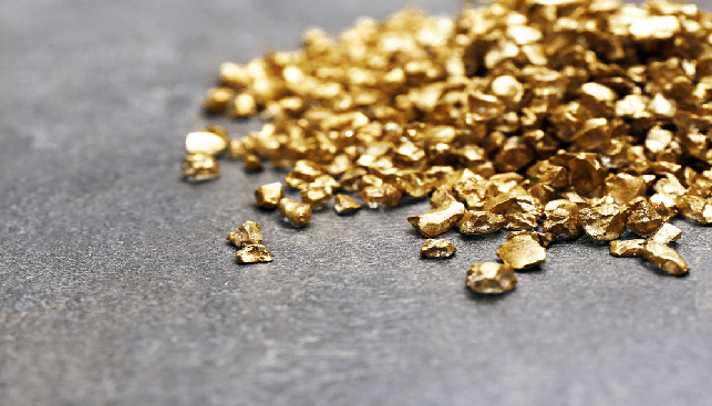 A pile of Gold nugget grains