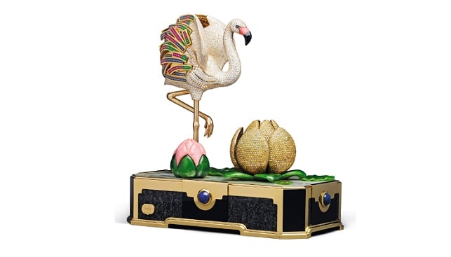 Cartier "Flamingo and Lotus Automaton Clock"
