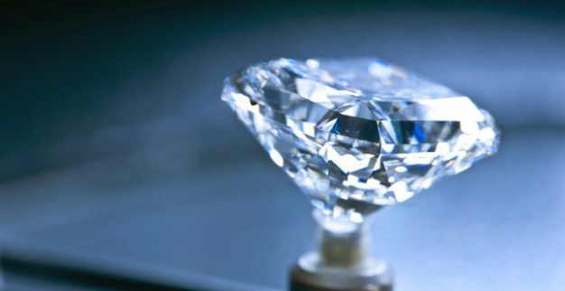 White polished diamond from Diavik