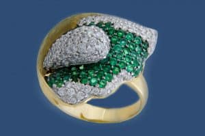 Anbinder Emerald and Diamond Ring