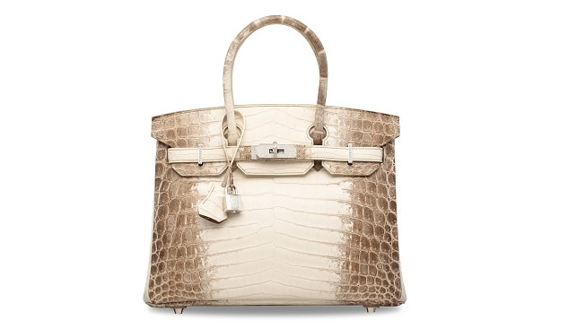 An exceptional, matte white Himalaya Niloticus Crocodile diamond birkin 30 with 18K white gold & diamond hardware