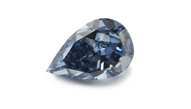 blue diamond drop shape