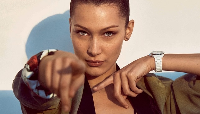 BELLA HADID UNVEILS NEW DIAMOND SET TAG HEUER WATCH Israeli