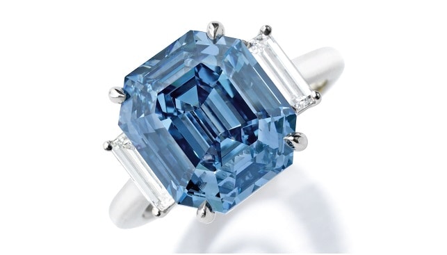 Fancy Vivid Blue Diamond ring Sotheby's