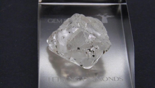 Gem Diamond Letseng mine rough diamond