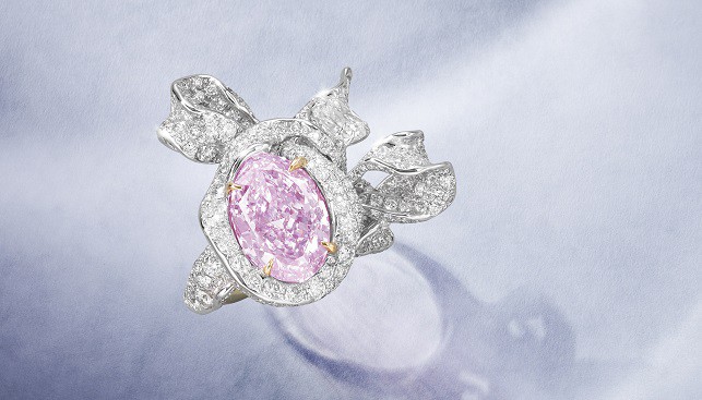 Fancy Coloured Diamond Ring pink diamond