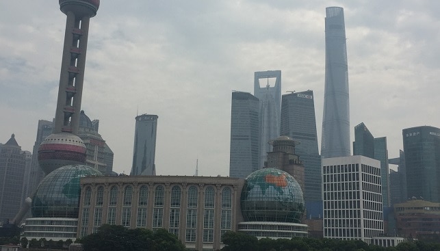 Shanghai China building Communication tower