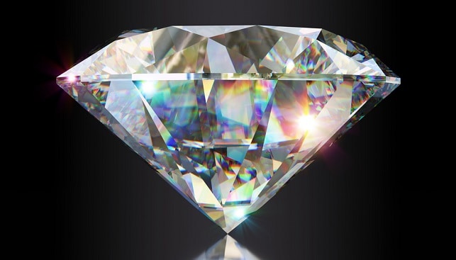 Polished diamond optical light