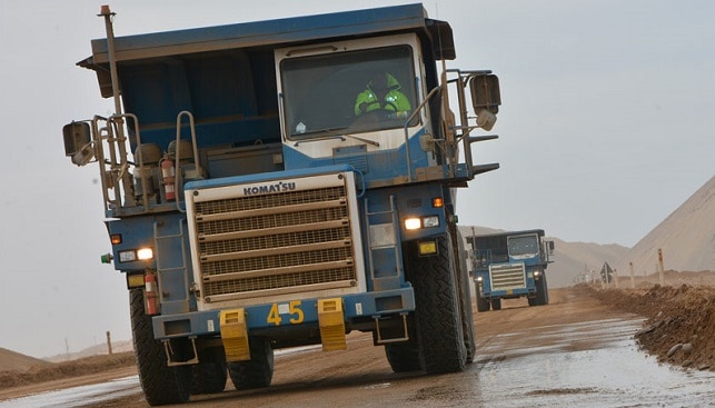 diamond mining truck Namibia