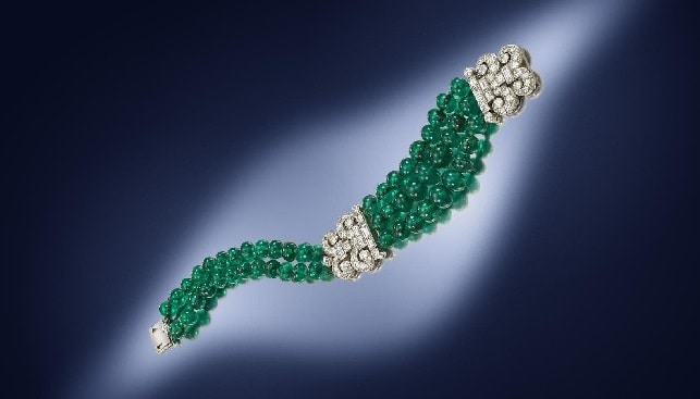 emerald diamond bracelet Cartier