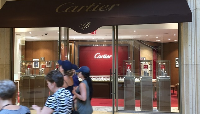 cartier luxury jewelry store