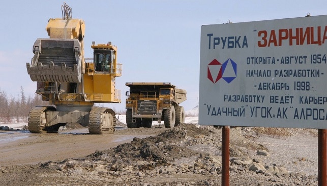 diamond mining trucks Russia