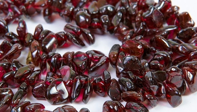 garnet red gems necklaces