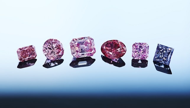 Purple Red fancy diamonds