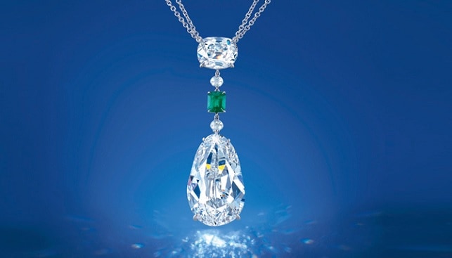 Pear-Shaped Diamond Pendant