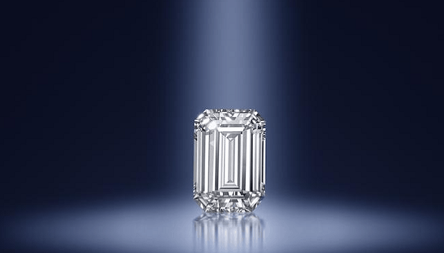 flawless step-cut diamond