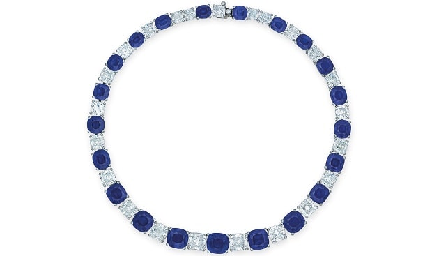 sapphire diamond necklace Christie's