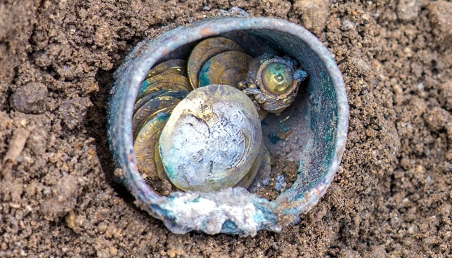 gold coins treasure Caesarea