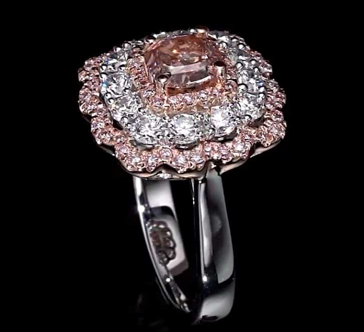 Pink diamond ring