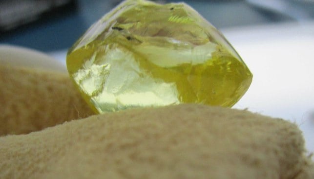 54 carat fancy yellow diamond produced by Firestone Diamonds