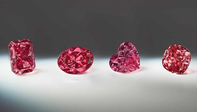 pink red diamonds argyle
