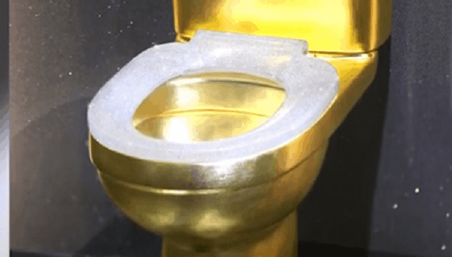 Solid Gold Toilet, Set With Over 40,000 Diamonds, Captivates The