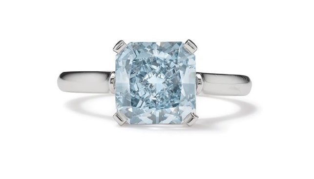 TIFFANY BLUE DIAMOND RING RAKES IN $1.6 