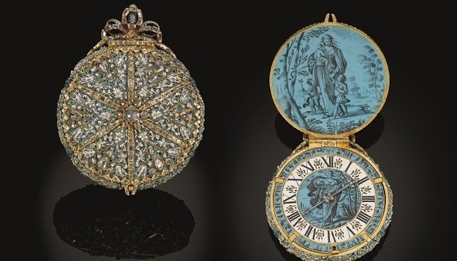 Jehan Cremsdorff - Gold Enamel and diamond-set verge watch 1650