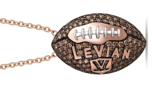 Chocolate Diamonds Football Pendant