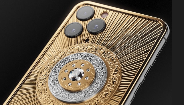 gold diamonds phone by caviar