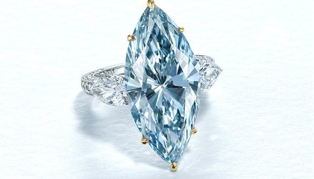 blue diamond ring christie's