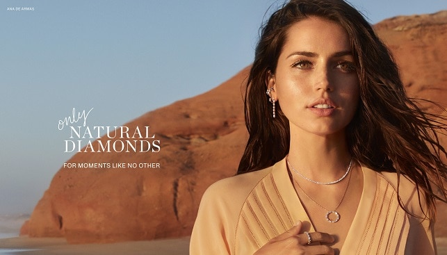 Ana de Armas natural diamonds campaign