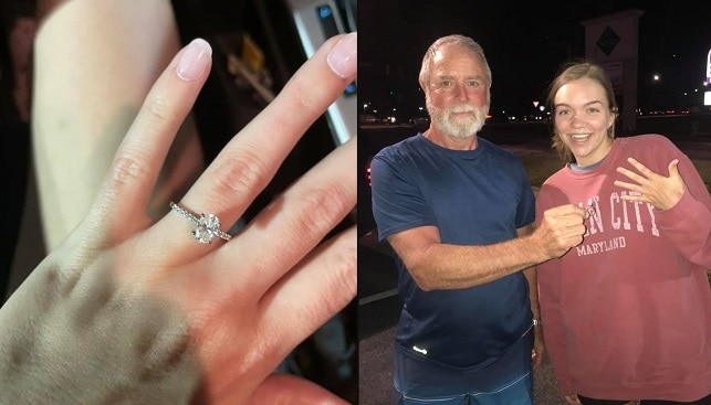 lost diamond engagement ring