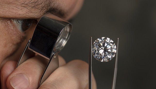 polished diamond loupe