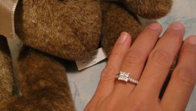 lost diamond engagement ring