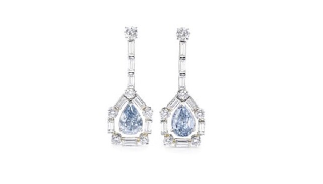 blue diamond earrings sothebys
