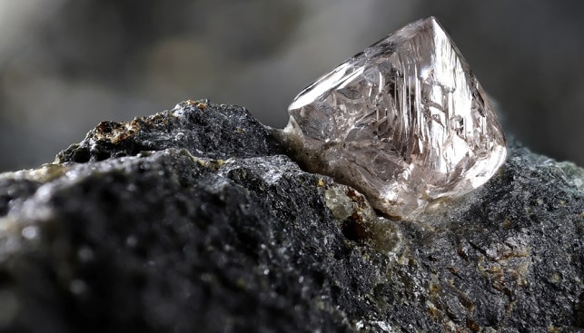 Natural Rough Diamond Kimberlite