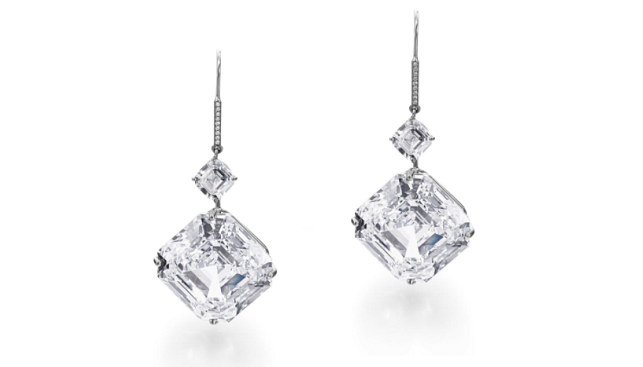 diamond earrings christies record