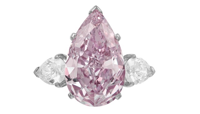 Fuchsia rose diamond christies 8.82 carat